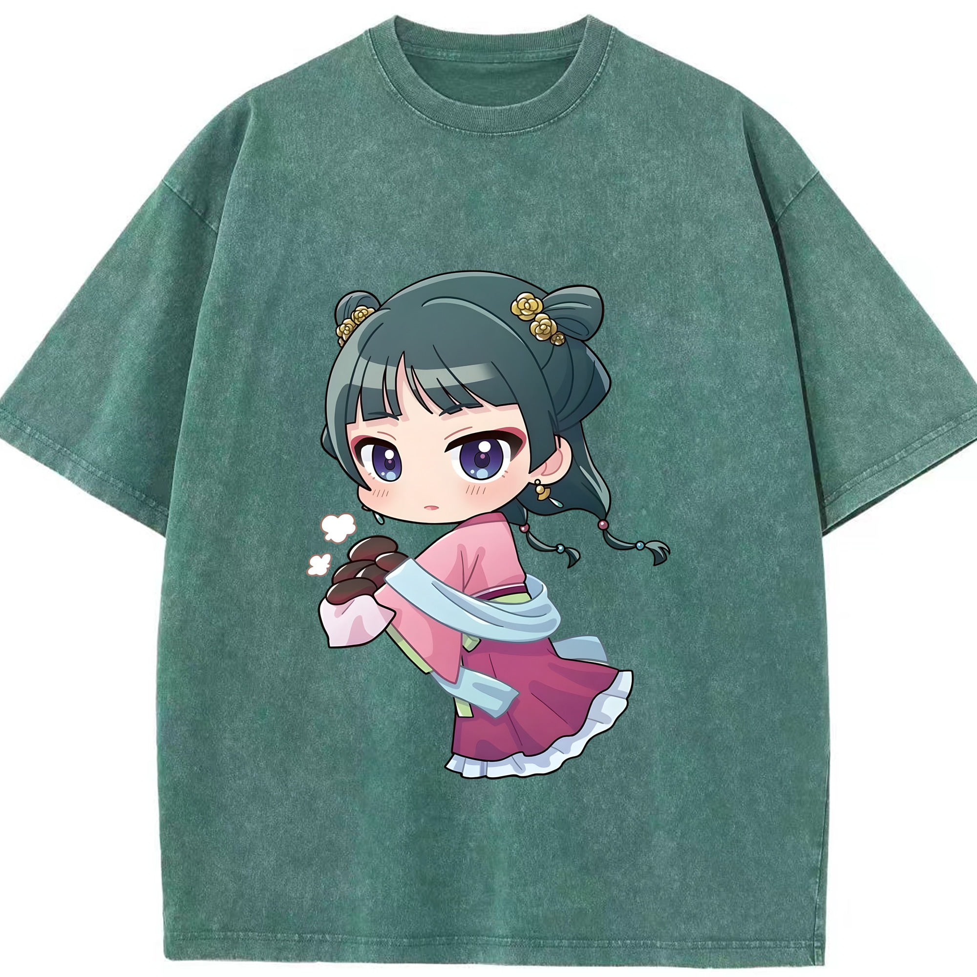 （画像用） 薬屋のひとりごと The Apothecary Diaries 綿100% ヴィンテージ風 半袖Tシャツ（フロントプリント）